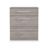 Ellington 3 Drawer Deep Chest Grey Oak from Roseland Furniture