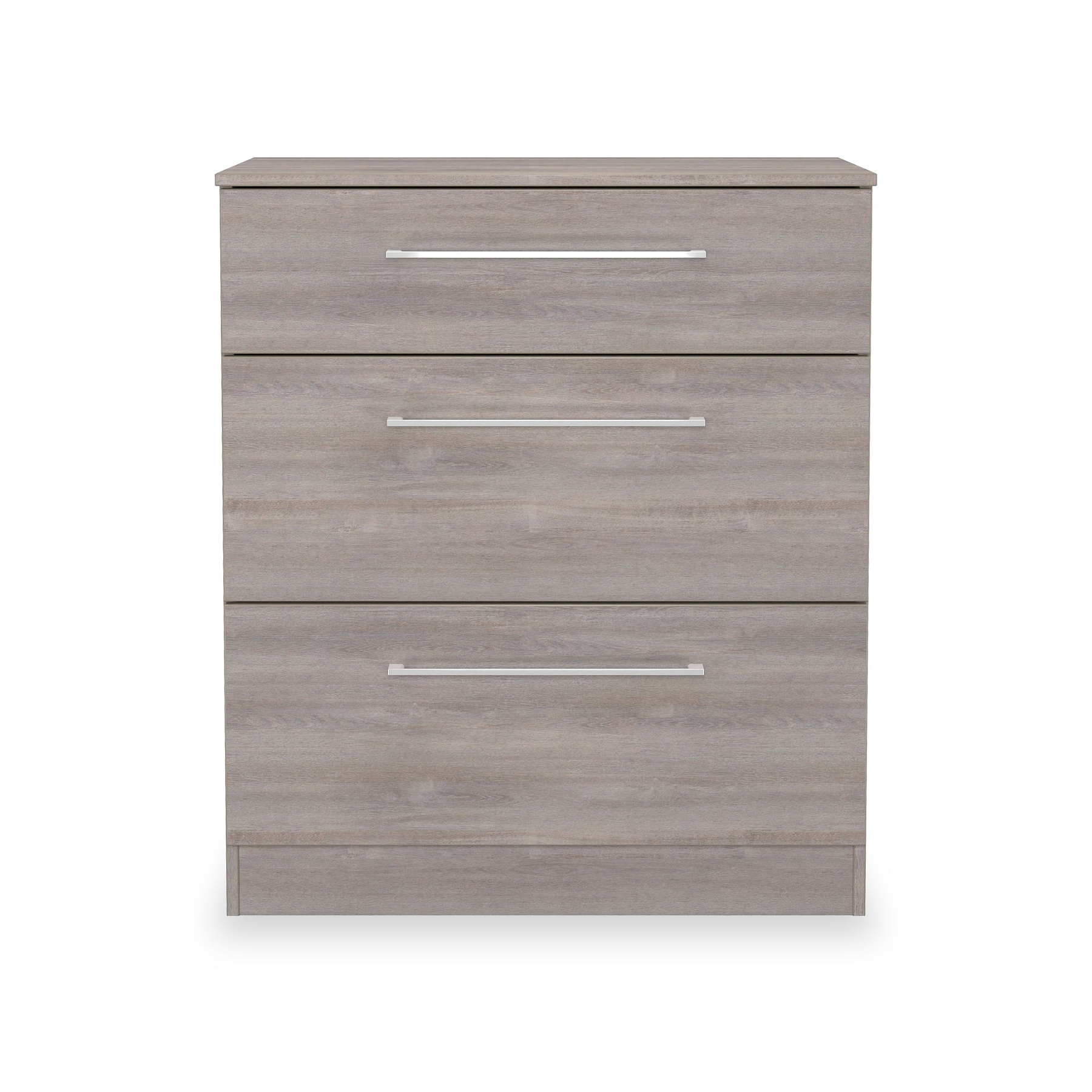 Ellington 3 Drawer Deep Chest Grey Oak from Roseland Furniture