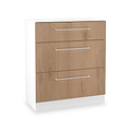 Ellington 3 Drawer Deep Chest Slatted Effect White from Roseland Furniture