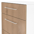 Ellington 3 Drawer Deep Chest Slatted Effect White from Roseland Furniture