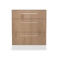 Ellington 3 Drawer Deep Chest Slatted Effect White from Roseland Furniture