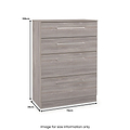 Ellington 4 Drawer Deep Chest Grey Oak from Roseland Furniture