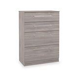 Ellington 4 Drawer Deep Chest Grey Oak from Roseland Furniture