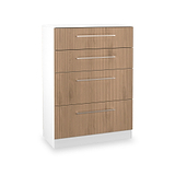 Ellington 4 Drawer Deep Chest Slatted Effect White from Roseland Furniture
