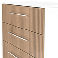 Ellington 4 Drawer Deep Chest Slatted Effect White from Roseland Furniture