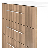 Ellington 4 Drawer Deep Chest Slatted Effect White from Roseland Furniture