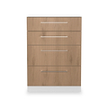 Ellington 4 Drawer Deep Chest Slatted Effect White from Roseland Furniture
