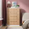 Ellington 4 Drawer Deep Chest Slatted Effect White from Roseland Furniture