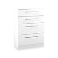 Ellington 4 Drawer Deep Chest White from Roseland Furniture