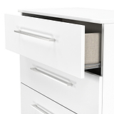 Ellington 4 Drawer Deep Chest White from Roseland Furniture