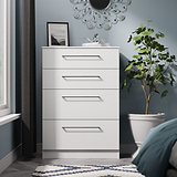 Ellington 4 Drawer Deep Chest White from Roseland Furniture