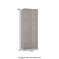 Ellington Double Wardrobe Grey Oak from Roseland Furniture