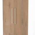 Ellington Double Wardrobe Slatted Effect White from Roseland Furniture