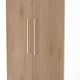 Ellington Double Wardrobe Slatted Effect White from Roseland Furniture