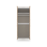 Ellington Double Wardrobe Slatted Effect White from Roseland Furniture