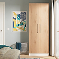 Ellington Double Wardrobe Slatted Effect White from Roseland Furniture