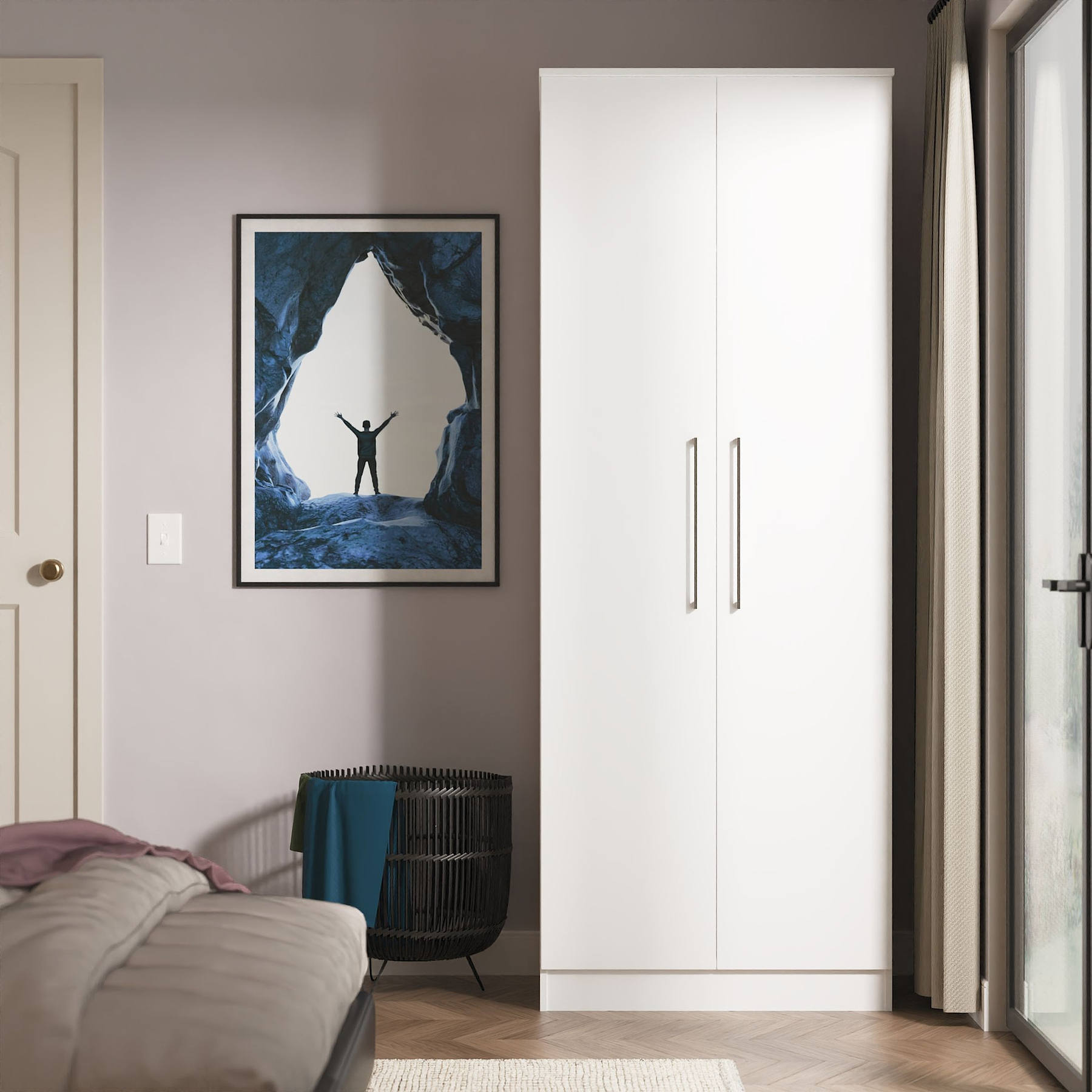 Ellington Double Wardrobe White from Roseland Furniture