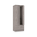 Ellington Double Wardrobe with Drawers Grey Oak from Roseland Furniture