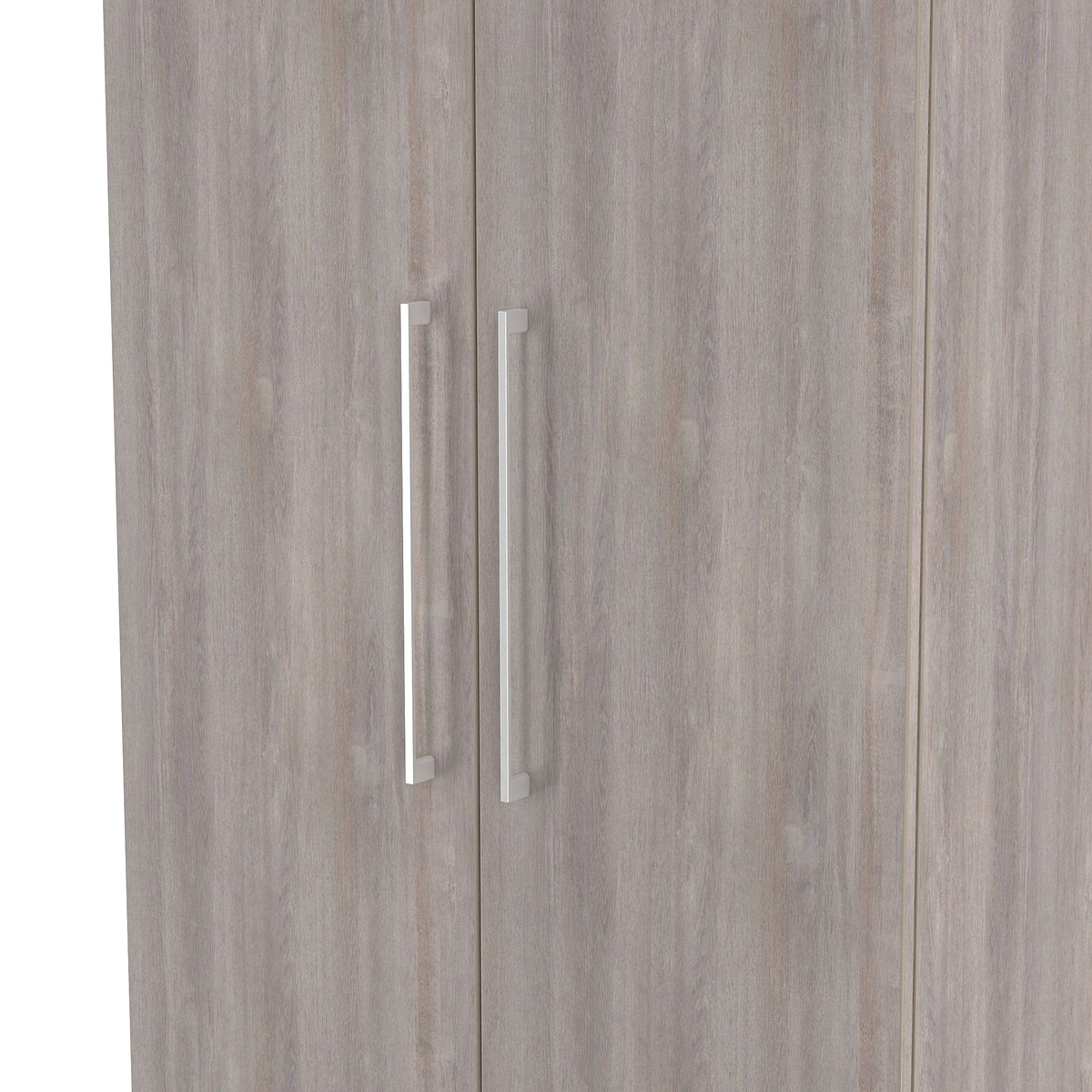 Ellington Double Wardrobe with Drawers Grey Oak from Roseland Furniture