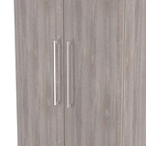 Ellington Double Wardrobe with Drawers Grey Oak from Roseland Furniture