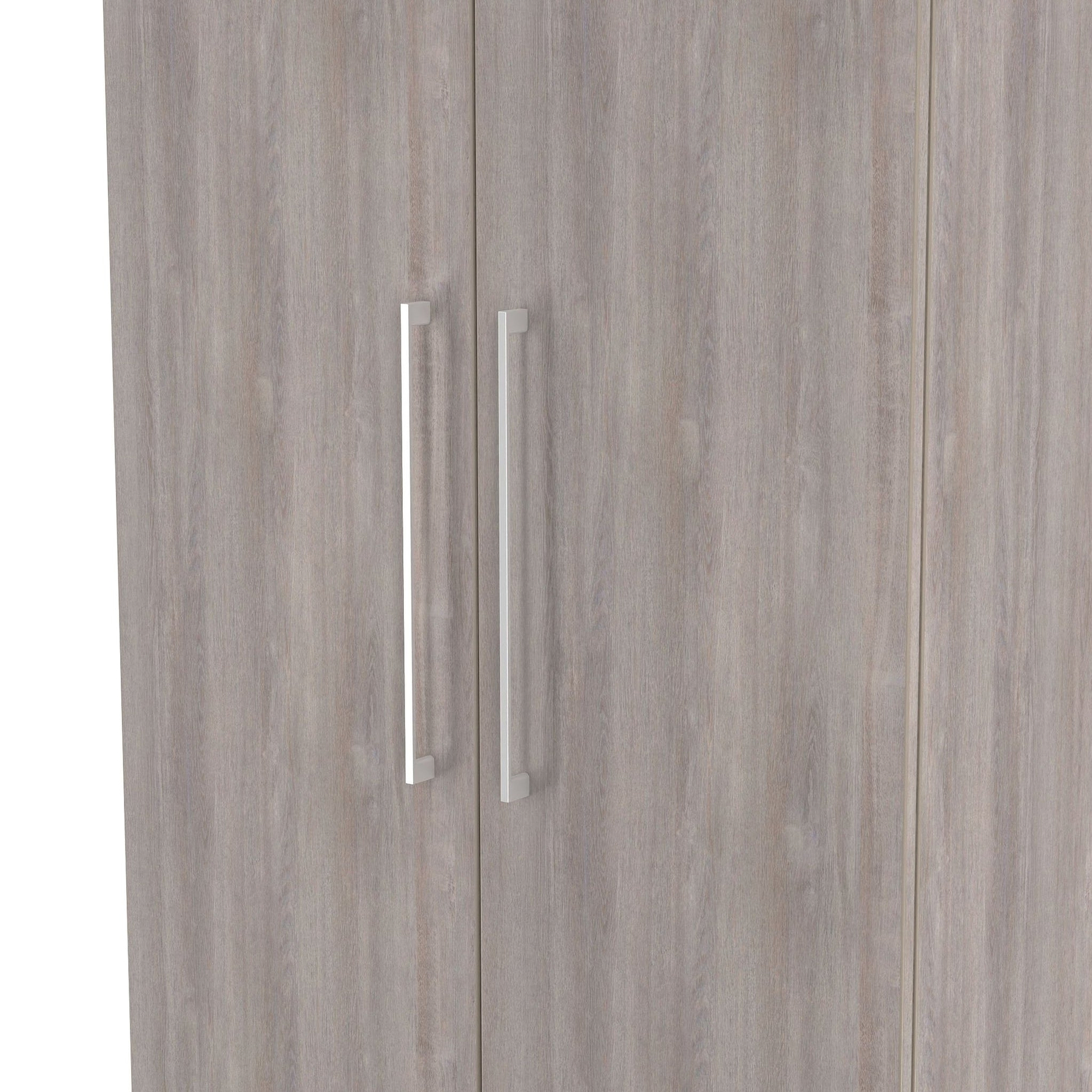 Ellington Double Wardrobe with Drawers Grey Oak from Roseland Furniture