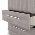 Ellington Double Wardrobe with Drawers Grey Oak from Roseland Furniture