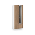 Ellington Double Wardrobe with Drawers Slatted Effect White from Roseland Furniture