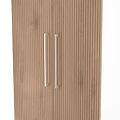 Ellington Double Wardrobe with Drawers Slatted Effect White from Roseland Furniture