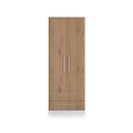 Ellington Double Wardrobe with Drawers Slatted Effect White from Roseland Furniture