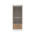 Ellington Double Wardrobe with Drawers Slatted Effect White from Roseland Furniture