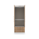 Ellington Double Wardrobe with Drawers Slatted Effect White from Roseland Furniture