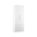 Ellington Double Wardrobe with Drawers White from Roseland Furniture