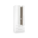 Ellington Double Wardrobe with Drawers White from Roseland Furniture