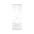 Ellington Double Wardrobe with Drawers White from Roseland Furniture