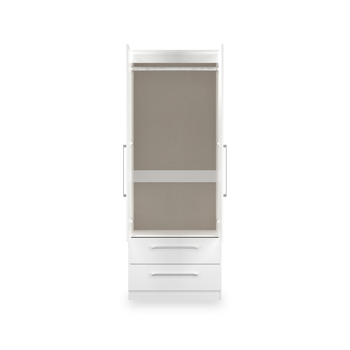 Ellington Double Wardrobe with Drawers White from Roseland Furniture