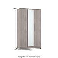 Ellington Triple Mirrored Wardrobe Grey Oak from Roseland Furniture