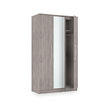 Ellington Triple Mirrored Wardrobe Grey Oak from Roseland Furniture