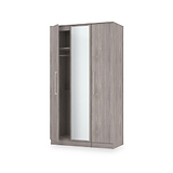 Ellington Triple Mirrored Wardrobe Grey Oak from Roseland Furniture