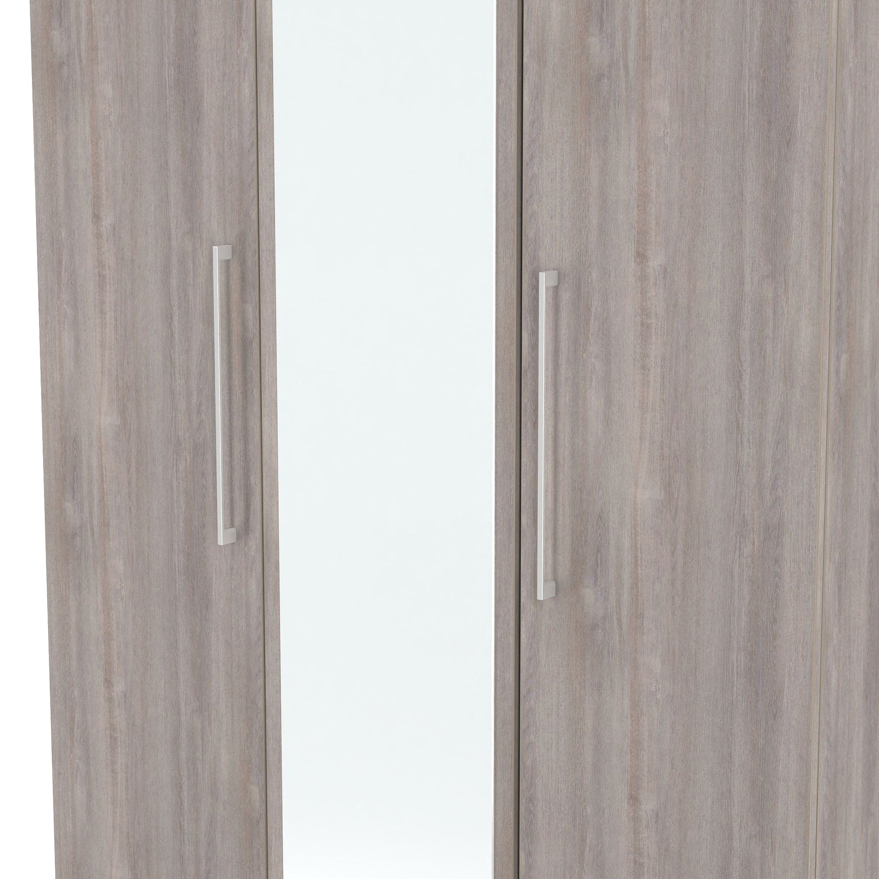 Ellington Triple Mirrored Wardrobe Grey Oak from Roseland Furniture