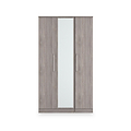 Ellington Triple Mirrored Wardrobe Grey Oak from Roseland Furniture
