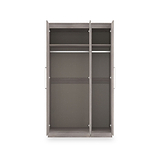Ellington Triple Mirrored Wardrobe Grey Oak from Roseland Furniture