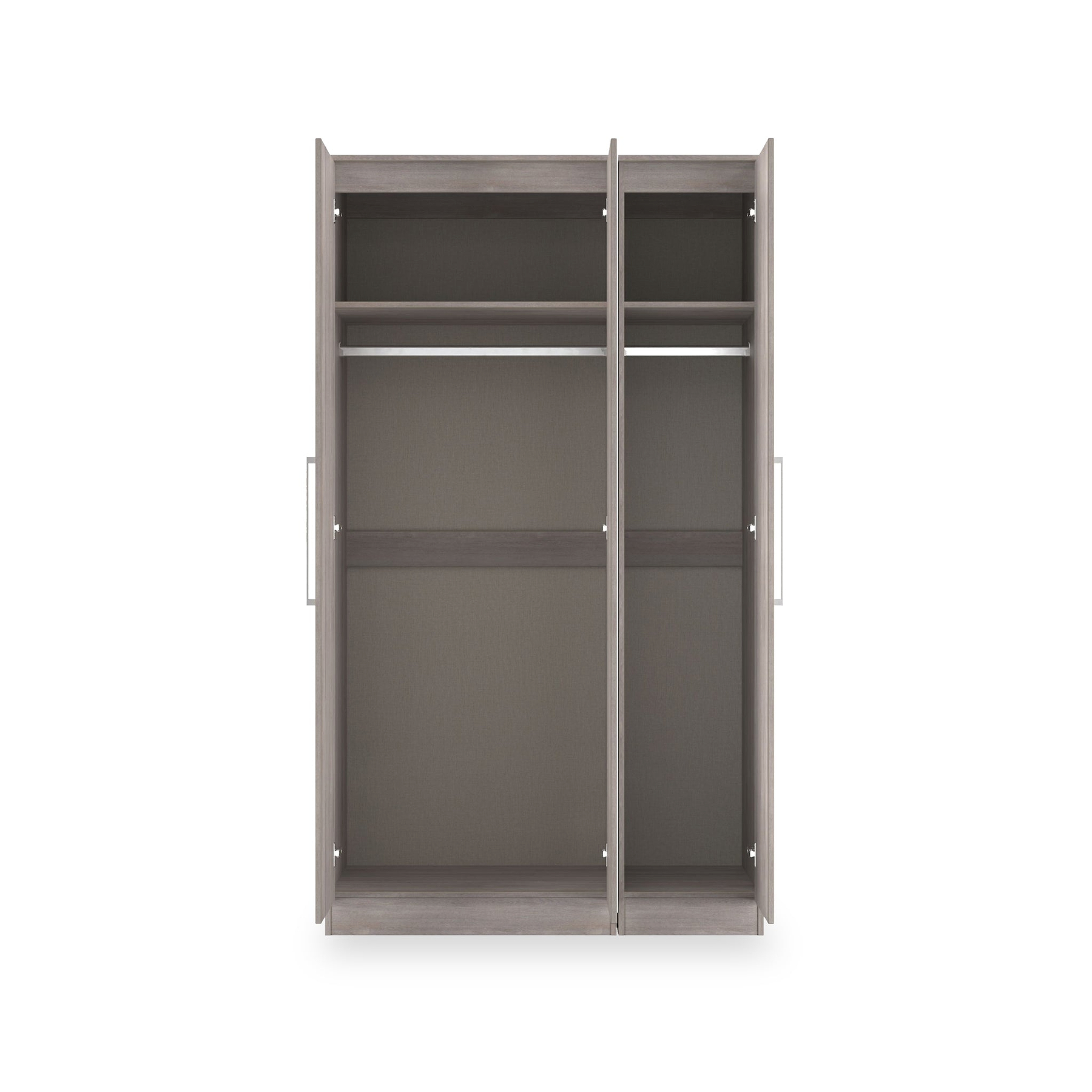 Ellington Triple Mirrored Wardrobe Grey Oak from Roseland Furniture