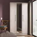 Ellington Triple Mirrored Wardrobe Grey Oak from Roseland Furniture