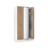Ellington Triple Mirrored Wardrobe Slatted Effect White from Roseland Furniture