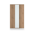 Ellington Triple Mirrored Wardrobe Slatted Effect White from Roseland Furniture