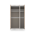 Ellington Triple Mirrored Wardrobe Slatted Effect White from Roseland Furniture