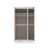 Ellington Triple Mirrored Wardrobe Slatted Effect White from Roseland Furniture