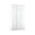 Ellington Triple Mirrored Wardrobe White from Roseland Furniture