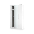 Ellington Triple Mirrored Wardrobe White from Roseland Furniture