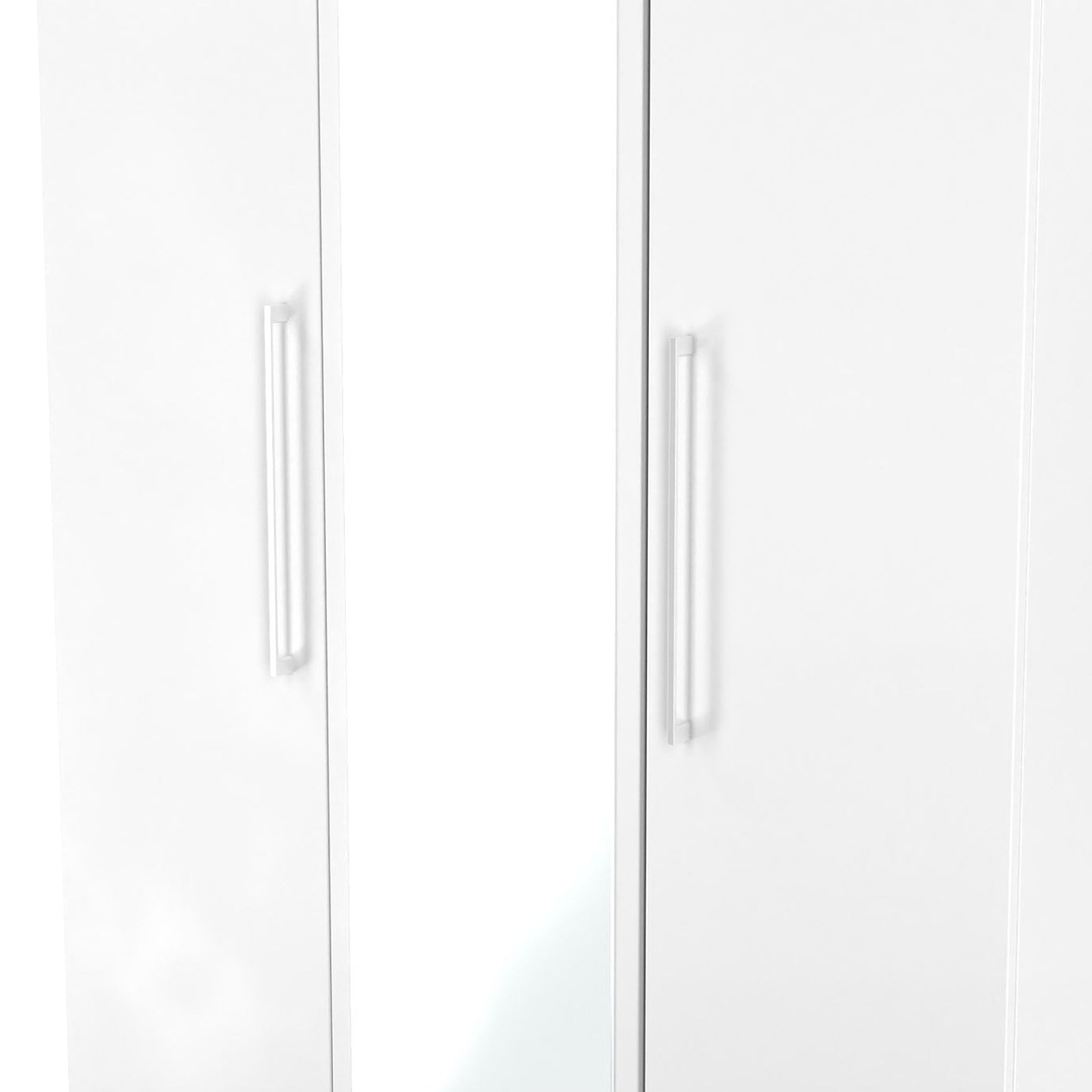 Ellington Triple Mirrored Wardrobe White from Roseland Furniture